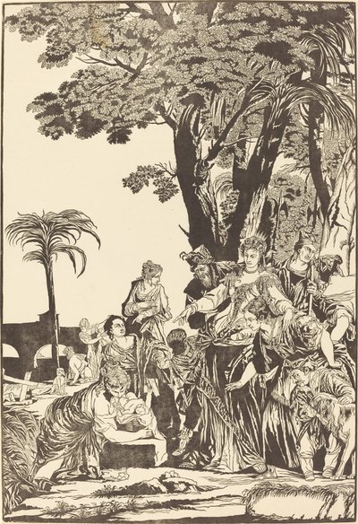 Mooseksen löytäminen tekijältä John Baptist Jackson after Veronese