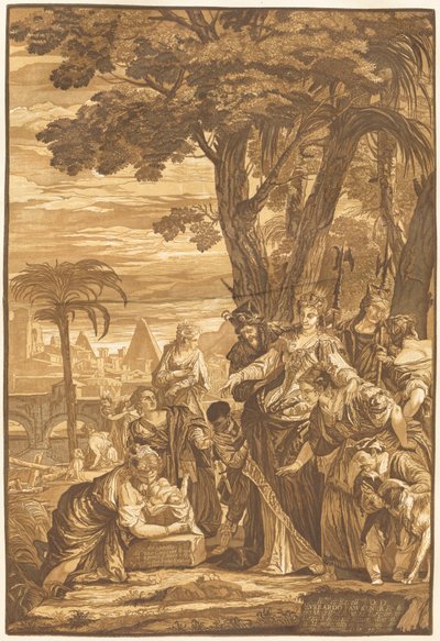 Mooseksen löytäminen tekijältä John Baptist Jackson after Veronese