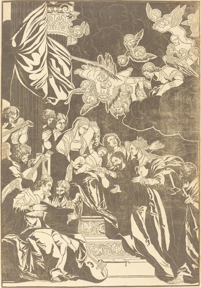 Pyhän Katariinan mystinen häät tekijältä John Baptist Jackson after Veronese