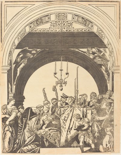 Esitys temppelissä (Ympärileikkaus) tekijältä John Baptist Jackson after Veronese