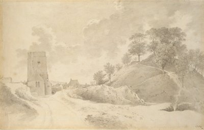 Oxfordin linna ja linnakukkula, 27. toukokuuta 1784 tekijältä John Baptist Malchair