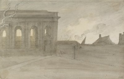 Pembroke College. Oxon, 9. marraskuuta 1786 tekijältä John Baptist Malchair