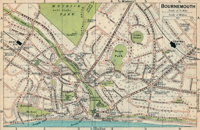Bournemouth, 1900-luku tekijältä John Bartholomew