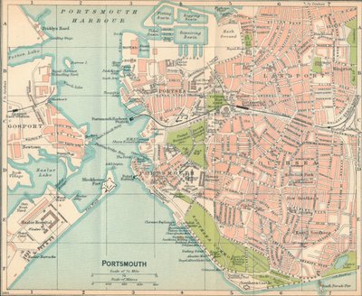 Portsmouth, 1900-luku tekijältä John Bartholomew