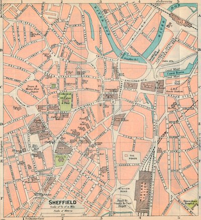 Sheffield, 1900-luku tekijältä John Bartholomew