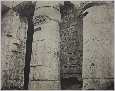 Medinet Habu, Ramses III:n hautajaistemppeli, vasen seinä tekijältä John Beasley Greene