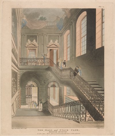 The Hall and Stair Case, British Museum tekijältä John Bluck