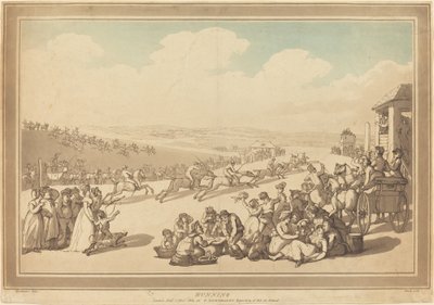 Juoksemassa tekijältä John Bluck after Thomas Rowlandson