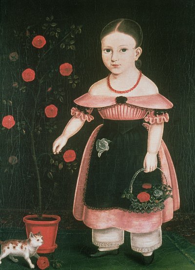 Pieni tyttö laventelissa, n. 1840 tekijältä John Bradley
