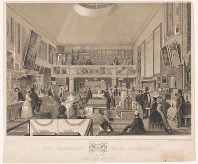 Interieur van de Law Court tijdens de Salisburyn paikallinen näyttely, 1852 Salisburyn paikallinen näyttely 1852. Levy II, lakituomioistuin (nimike esineessä) tekijältä John Brandard
