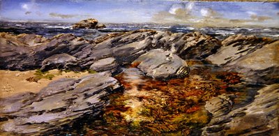 Kiviä rannalla (öljy kankaalle) (öljy kankaalle) tekijältä John Brett