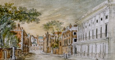 Näkymä Vigo Lanea pitkin, Westminsterin kaupunki, Lontoo, 1793 tekijältä John Bromley