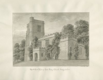 Arley Church: seepiapiirustus tekijältä John Buckler