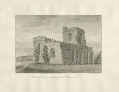 Arley Church: seepiapiirustus, 1846 tekijältä John Buckler
