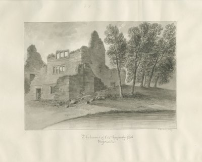 Biddulph - Knypersley Hall [vanha] : seepiapiirustus tekijältä John Buckler