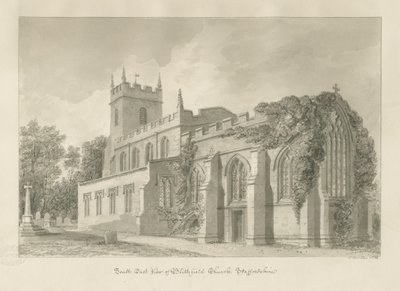 Blithfield Church: seepiapiirustus tekijältä John Buckler