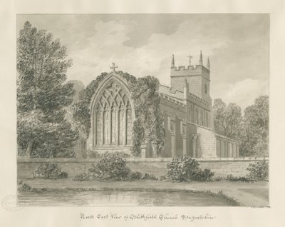 Blithfield Church: seepiapiirustus tekijältä John Buckler