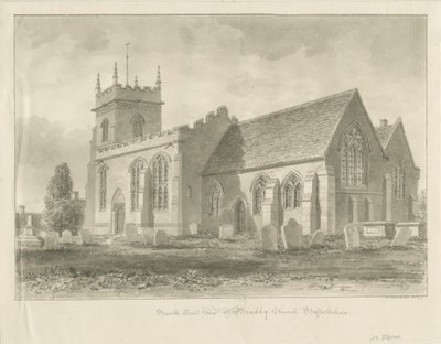 Bradley Church: seepiapiirros, 1842 tekijältä John Buckler