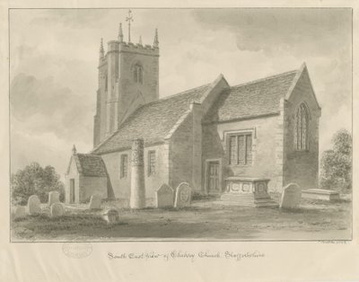 Chebsey Church: seepiapiirustus tekijältä John Buckler