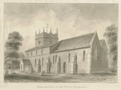 Colton Church: seepiapiirros, 1842 tekijältä John Buckler