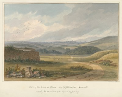 Cornwall - Kilkhampton - Stowen talo, 1827 tekijältä John Buckler