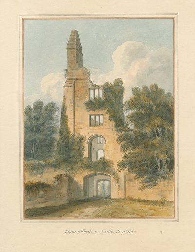 Dorset - Sherborne - Linnan rauniot, 1802 tekijältä John Buckler