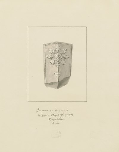 Drayton Bassett Church - Arkun kansi: seepiapiirros, 1838 tekijältä John Buckler