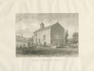 Elkstone Chapel: seepiapiirustus tekijältä John Buckler