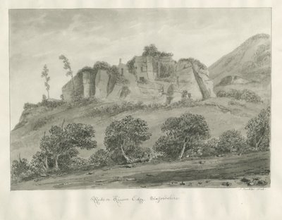 Kinver Edge: seepiapiirustus tekijältä John Buckler