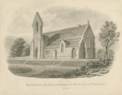 Knightley Chapel: seepiapiirustus tekijältä John Buckler