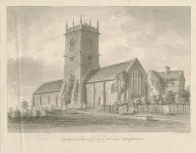 Lapley Church: seepiapiirustus tekijältä John Buckler