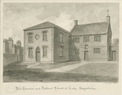 Leek Town - Lukio: seepiapiirustus, 1844 tekijältä John Buckler