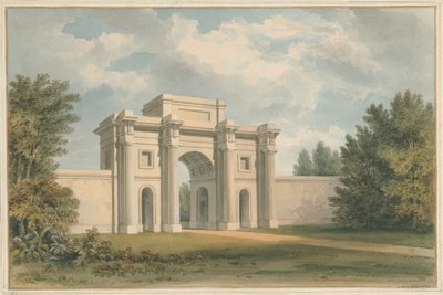 Leicestershire - Gopsall House - Gateway, 1820 tekijältä John Buckler