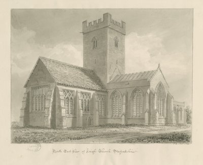 Leigh Church: seepiapiirustus tekijältä John Buckler