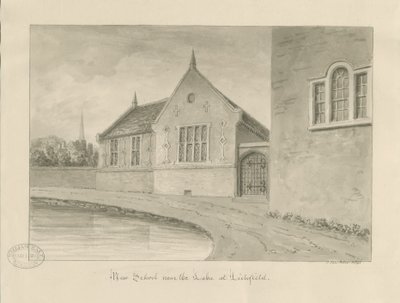 Lichfield - "New School": seepiapiirustus tekijältä John Buckler