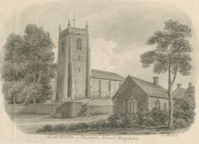 Mucklestone Church: seepiapesupiirros tekijältä John Buckler