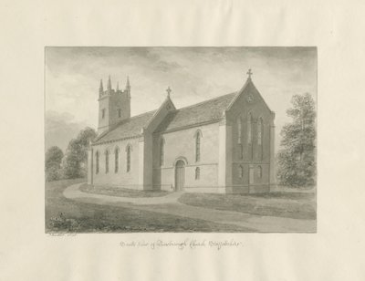 Newborough Church: seepiapesupiirros tekijältä John Buckler
