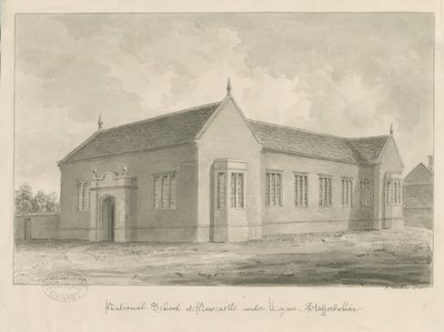 Newcastle-under-Lyme - National School: seepiapesupiirustus tekijältä John Buckler