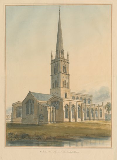 Oxfordshire - Burfordin kirkko, 1802 tekijältä John Buckler