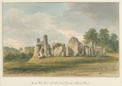 Oxfordshire - Henley upon Thames - Druidilainen temppeli Park Placessa, 1826 tekijältä John Buckler