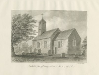Patshull - Boningale Church: seepiapesupiirros tekijältä John Buckler