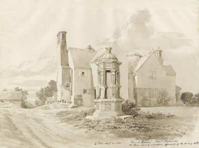 Patshull - Pepperhill: seepiapesupiirustus, 30. elokuuta 1820 tekijältä John Buckler