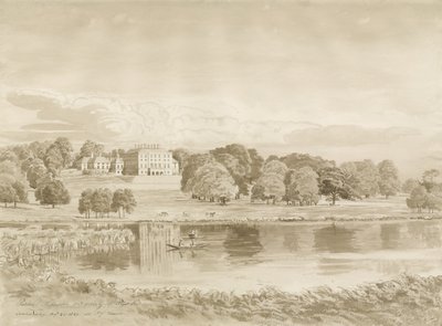 Patshull House: seepiapesupiirustus, 26. elokuuta 1820 tekijältä John Buckler