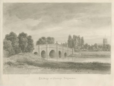 Penkridge Town - [Bull] Bridge: seepiapiirros tekijältä John Buckler