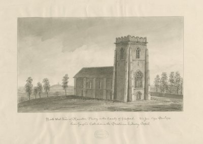 Ranton Abbey [Priory]: seepiapiirros, nd [1770-1851] (piirustus) tekijältä John Buckler