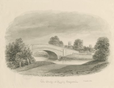 Rugeley Town - Silta: seepiapiirros, 1842 tekijältä John Buckler