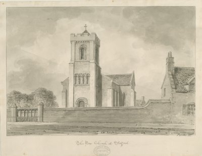 Stafford - Christ Church: seepiapiirustus, 1840 tekijältä John Buckler