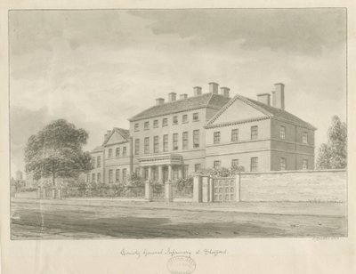 Stafford - County General Infirmary: seepiapiirros tekijältä John Buckler