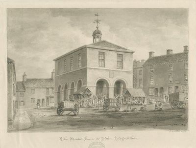 Stoke-upon-Trent - Market House: seepiapiirros tekijältä John Buckler