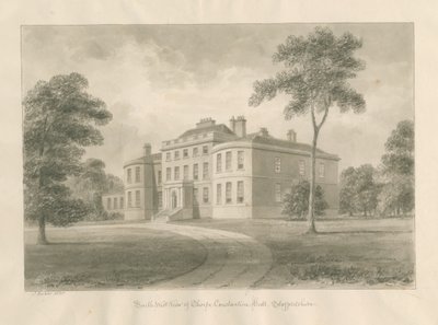 Thorpe Constantine Hall: seepiapesupiirustus, 1848 tekijältä John Buckler